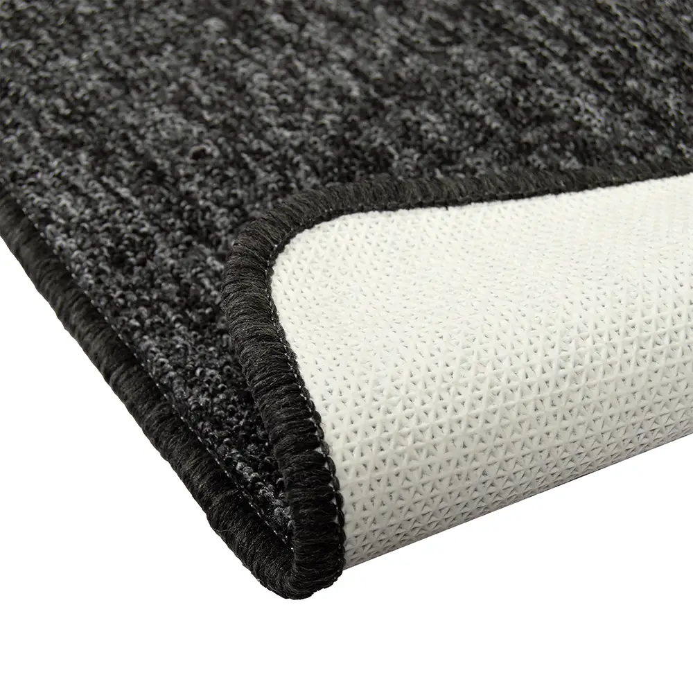 Carina kumipohjainen matto musta-harmaa