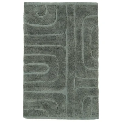 Fiia kylpyhuonematto vihreä pysyy paikallaan ja on vesipestävä