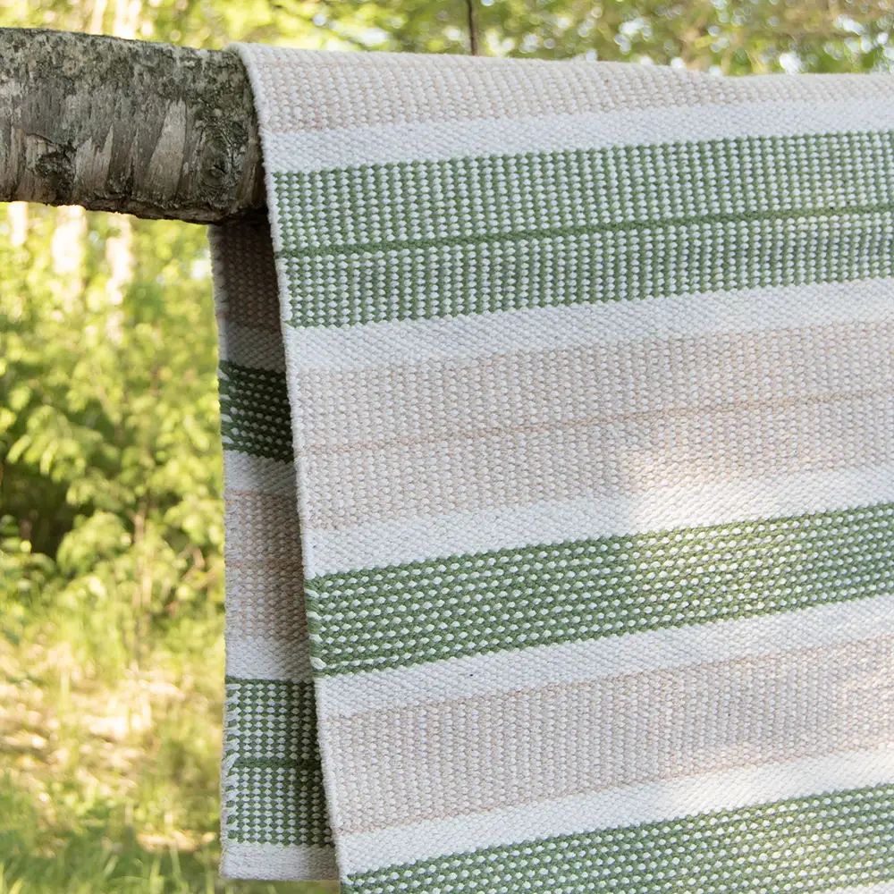 Foksi puuvillamatto vihreä-roosa - Image 6