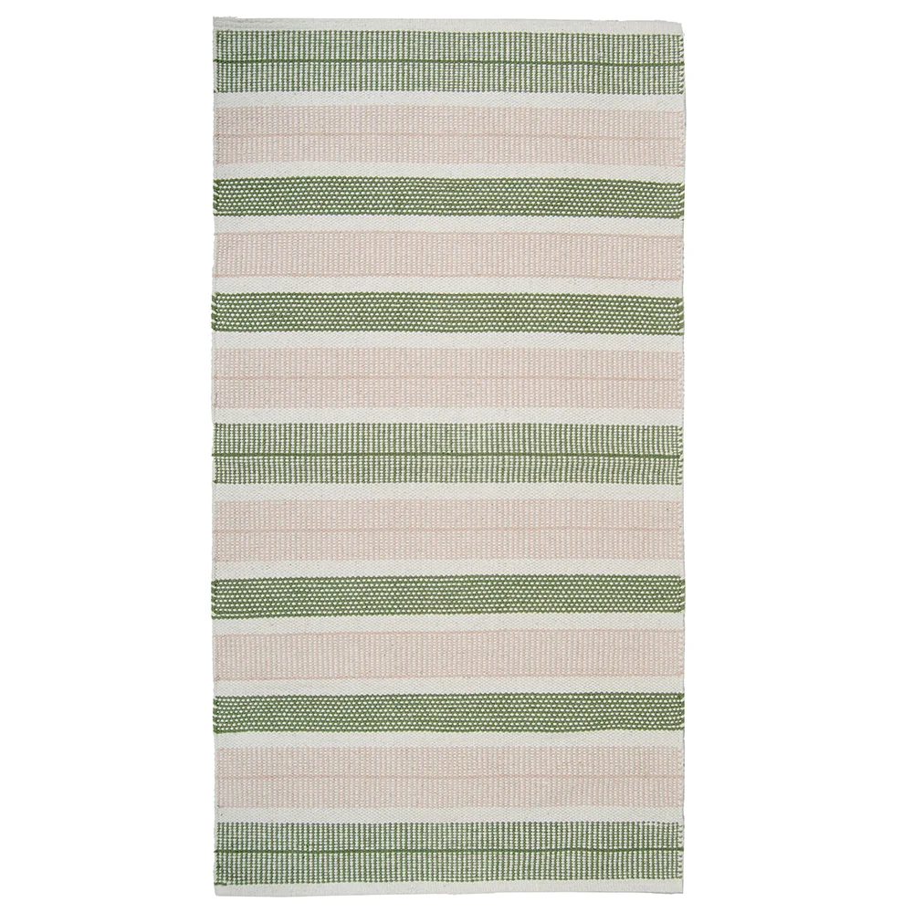 Foksi puuvillamatto vihreä-roosa - Image 2