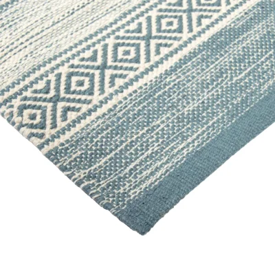 Jokilahti puuvillamatto sininen