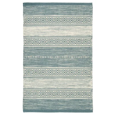 Jokilahti puuvillamatto sininen