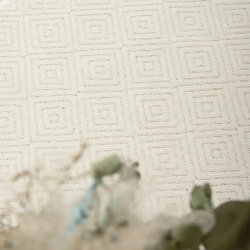 Selja kumipohjainen matto luonnonvalkoinen