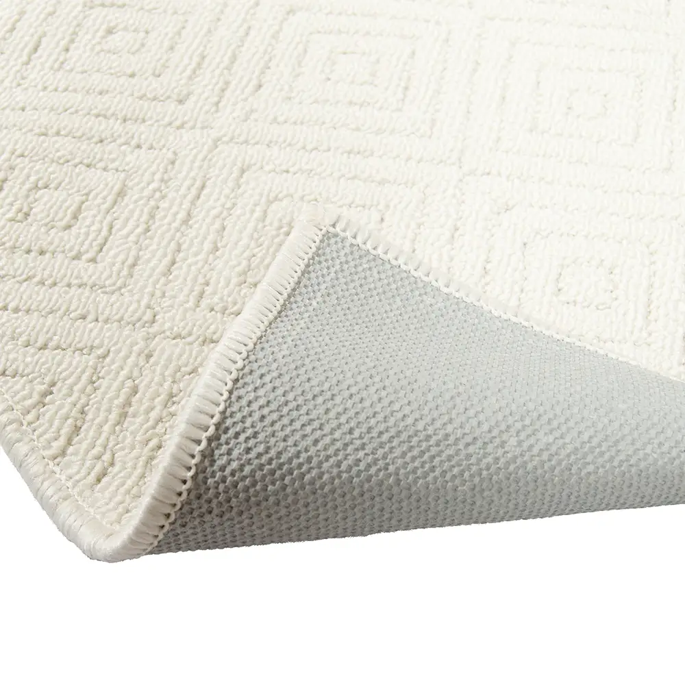 Selja kumipohjainen matto luonnonvalkoinen