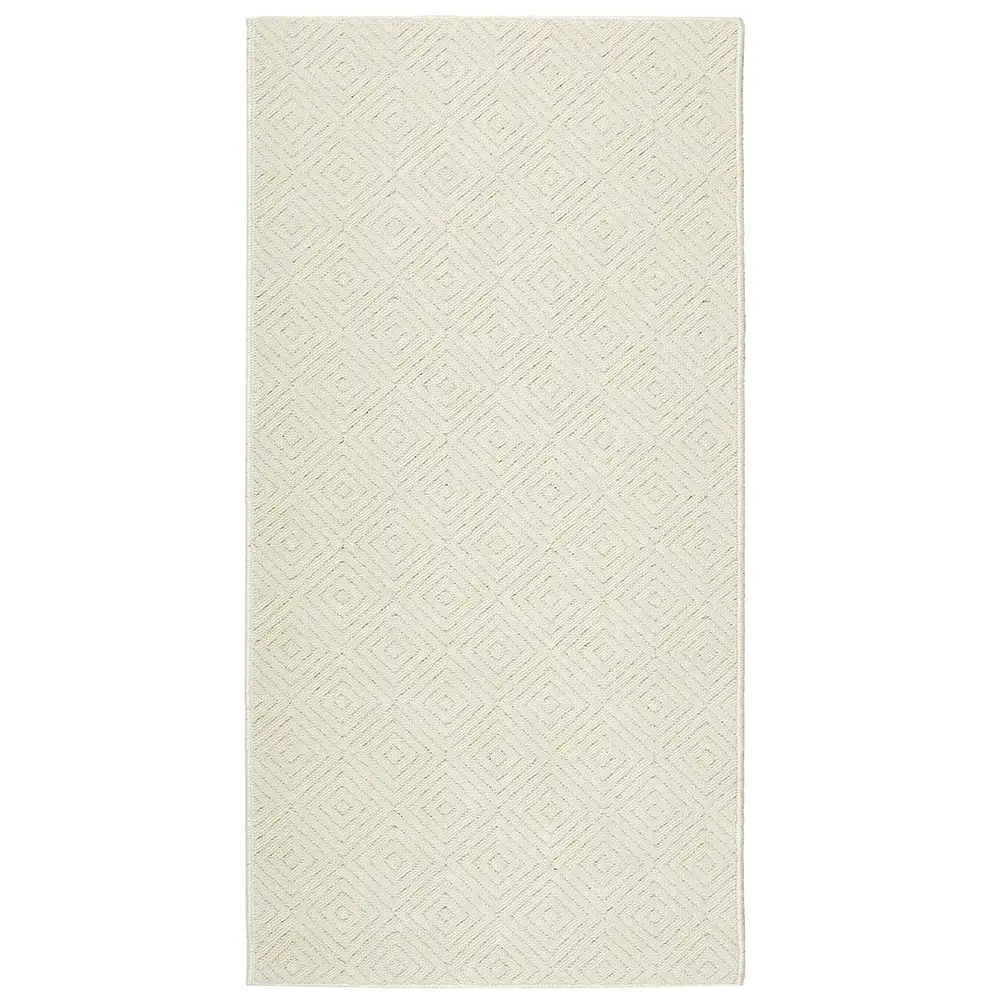 Selja kumipohjainen matto luonnonvalkoinen