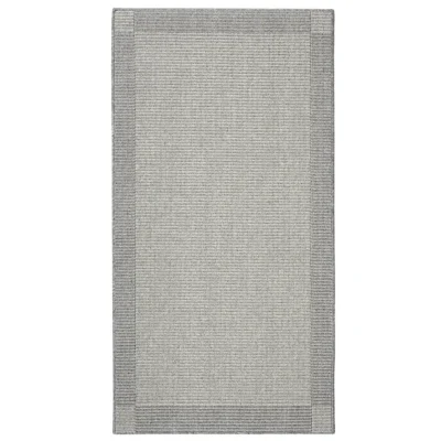 Lino kumipohjainen matto vaaleanharmaa pysyy hyvin paikallaan