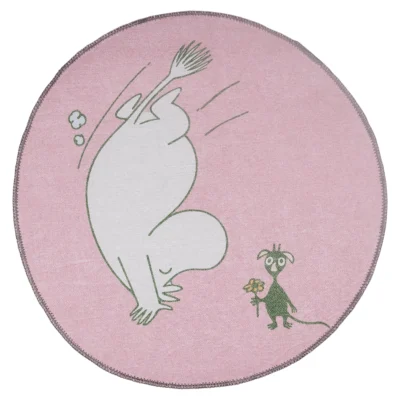 Nurinperin-muumimatto lastenhuoneeseen pyöreä muumimatto lastenhuoneeseen